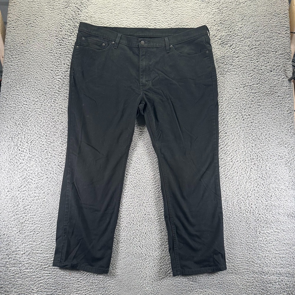 Levi's 541 Jeans Men's 44x30 Black Cotton Denim Straight Travel Workwear Stretch